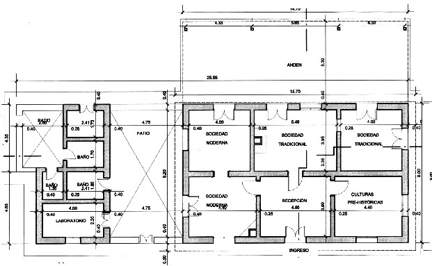 Plano de planta del Museo Histórico Municipal La Para